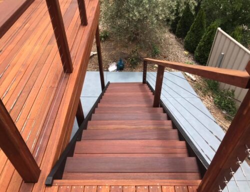 Stairway to Outdoor Elegance: Timber and Steel Stairs