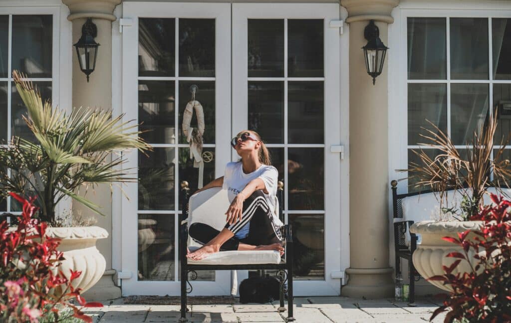 Relaxing on the Patio
