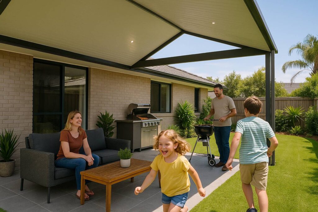 Family patio lifestyle