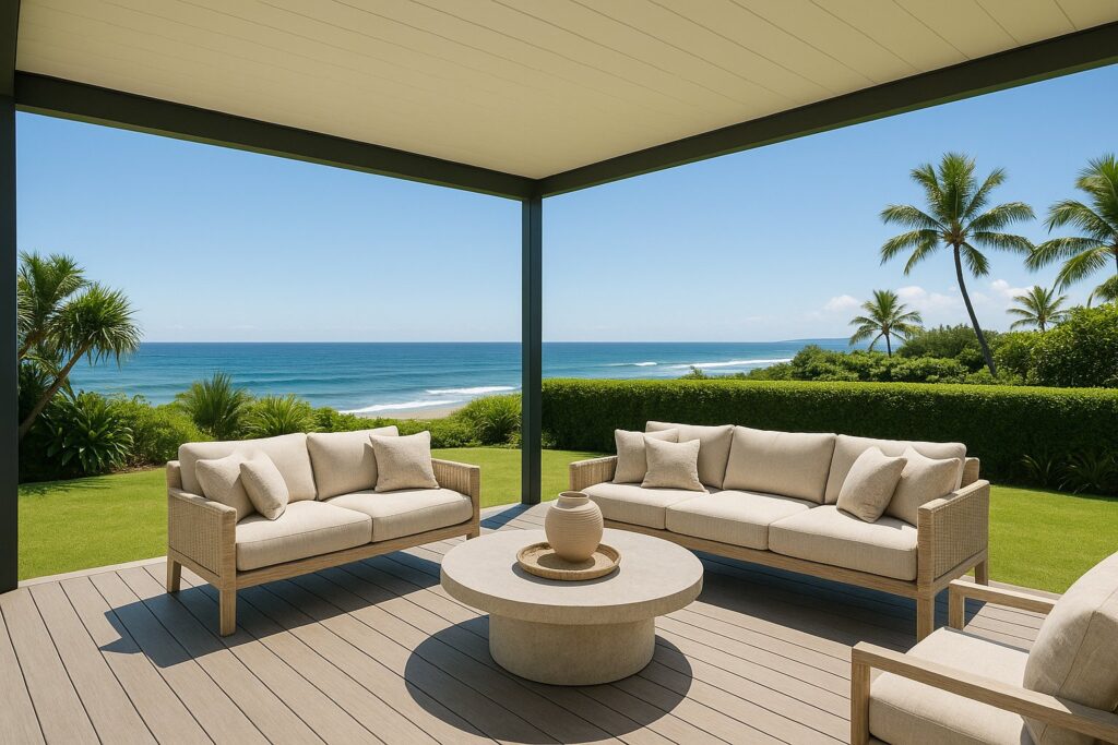 What’s the Best Material for Patios in Coastal Weather? 3 A patio perfect for a coastal lifestyle