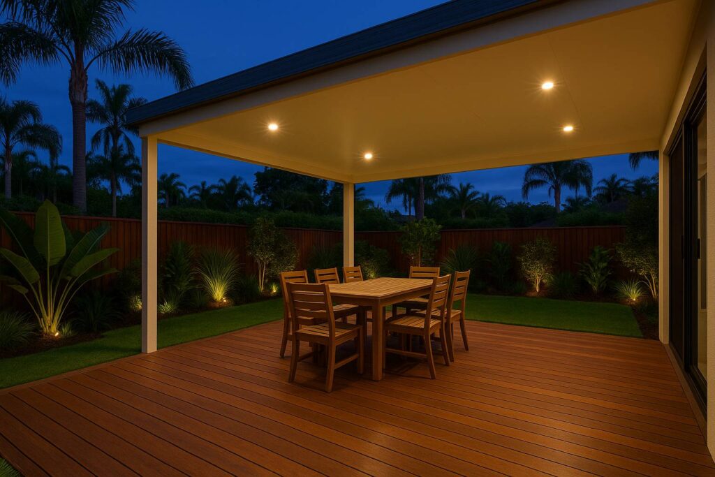 Pergola with landscaping