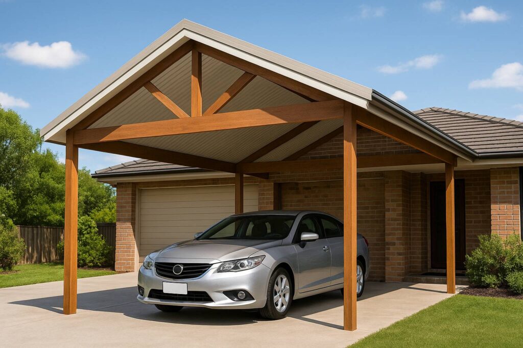 Elegant traditional carport