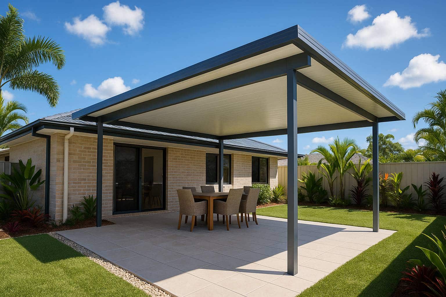 Modern patio carport