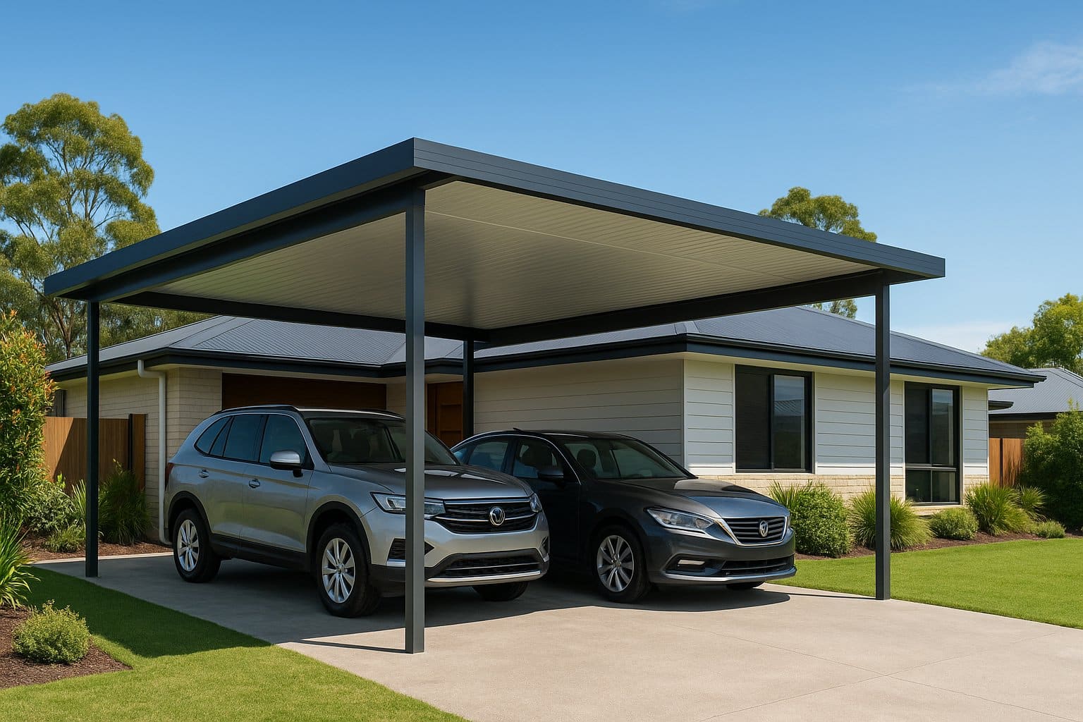 double freestanding carport