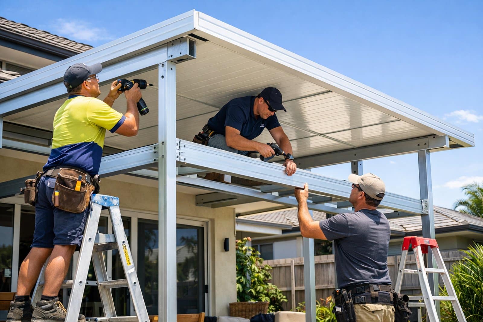 a_photograph_captures_three_construction_workers_i_compressed Construction workers installing a modern insulated patio roof on a residential home.