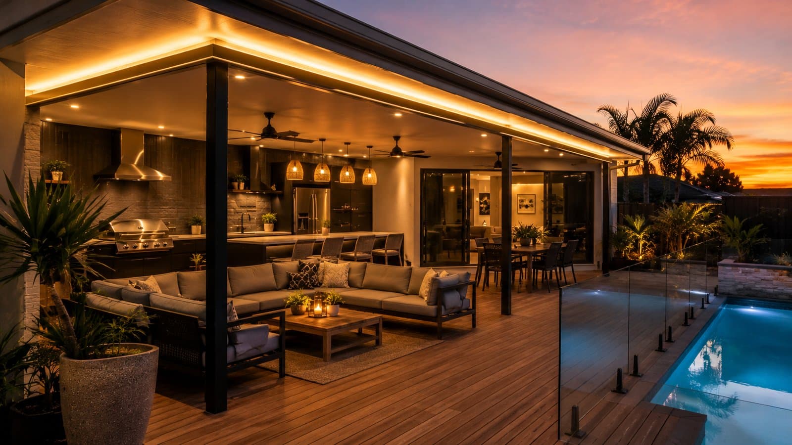modern patio lighting