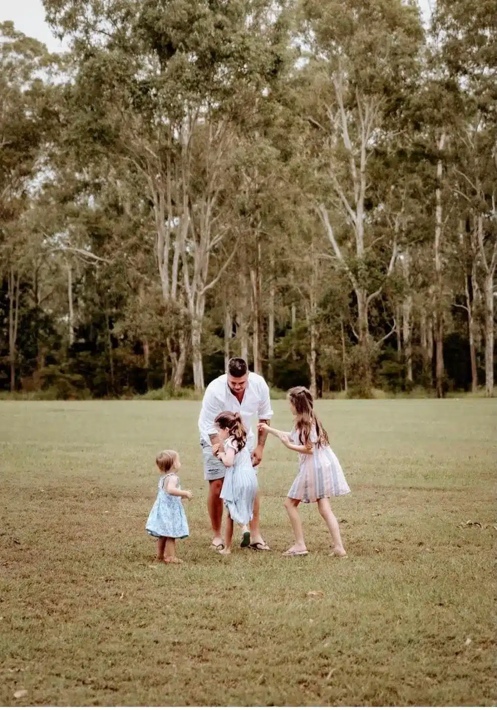 Steve playing with his daughters Steve playing with his daughters